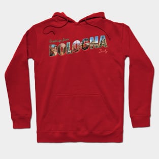 Greetings from Bologna in Italy Vintage style retro souvenir Hoodie